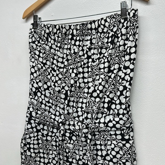 Diane Von Furstenberg DVF Ani Strapless Jumpsuit Romper Polka Star Stretch 6 - Picture 11 of 12